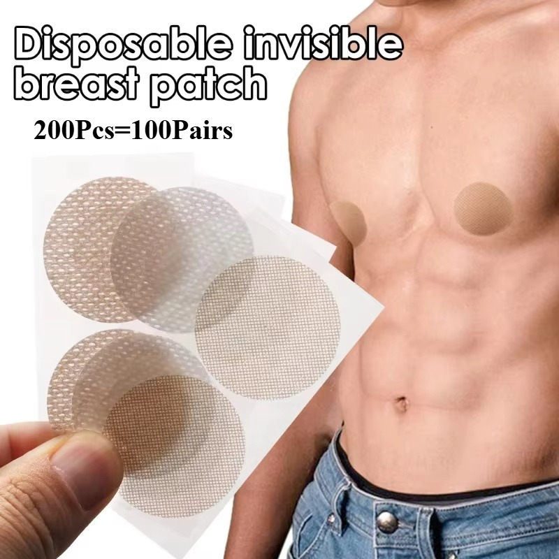 Strapless Bra Adhesive - 200 stks Onzichtbare Mannen Tepel Cover