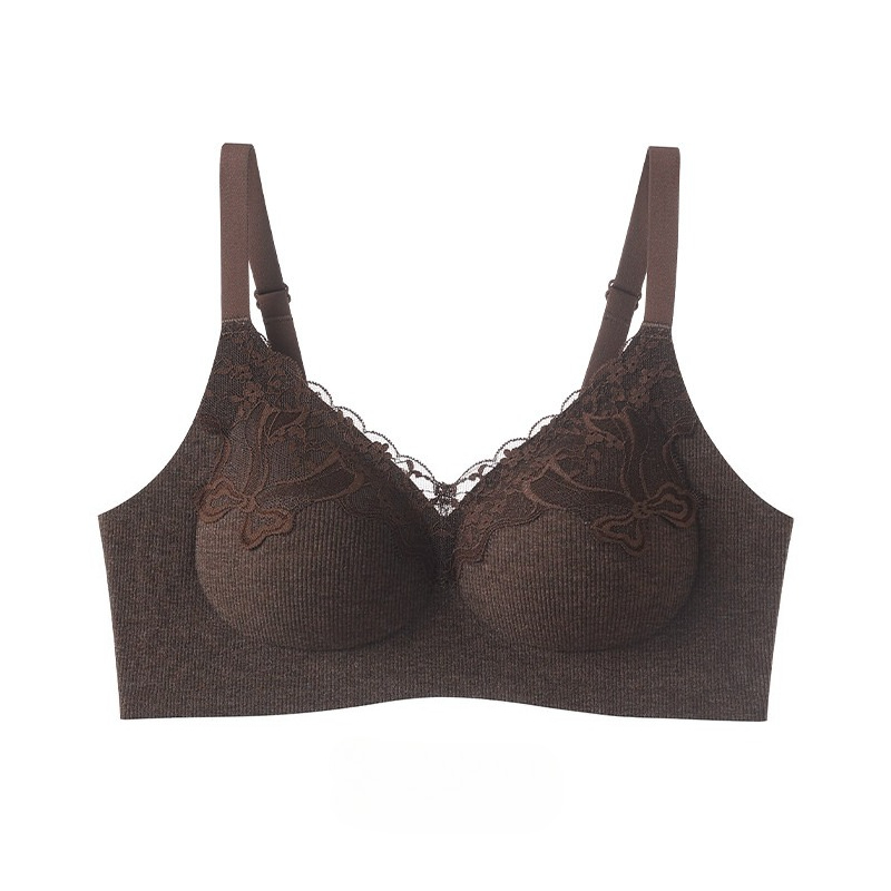Wirefree Bra Comfort - Damesmode geribbelde kanten bralette, zonder beugel,